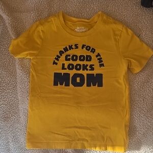 OshKosh B'gosh 4T Yellow Thanks For The Good Looks Mom Tee